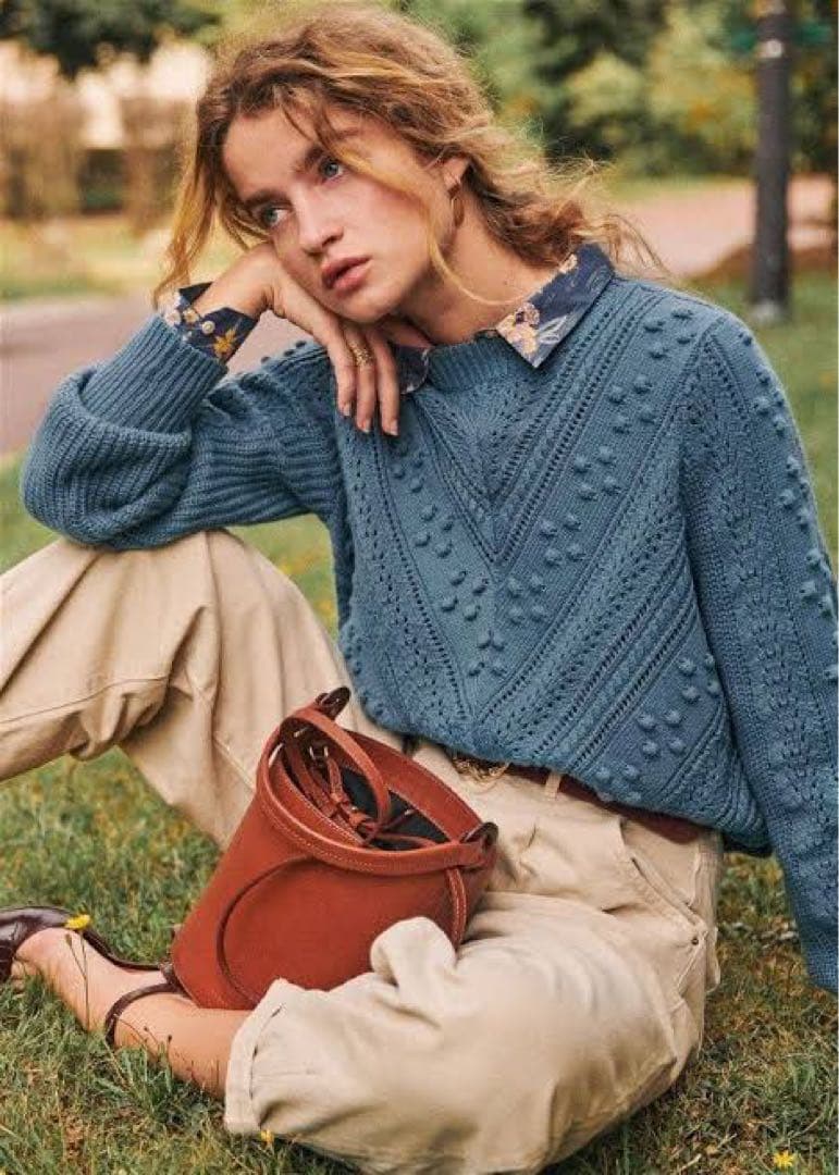 SÉZANE (セザンヌ) / ニット セーター 立体編み ブルー XS