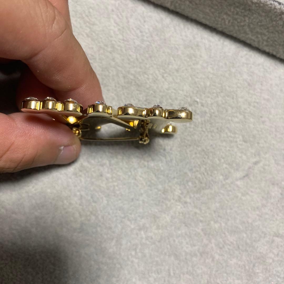 MAX MARA マックスマーラー　M型ブローチ　ゴールド