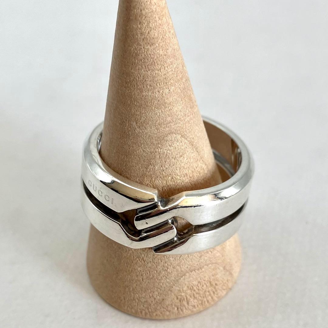 美品 GUCCI グッチ インフィニティ ノット リング Ag925 約22号