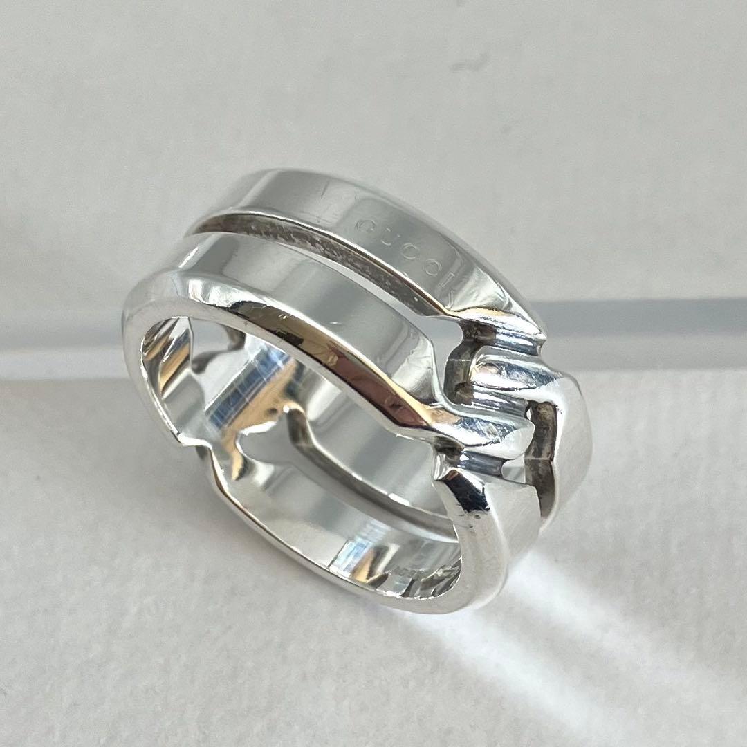 美品 GUCCI グッチ インフィニティ ノット リング Ag925 約22号
