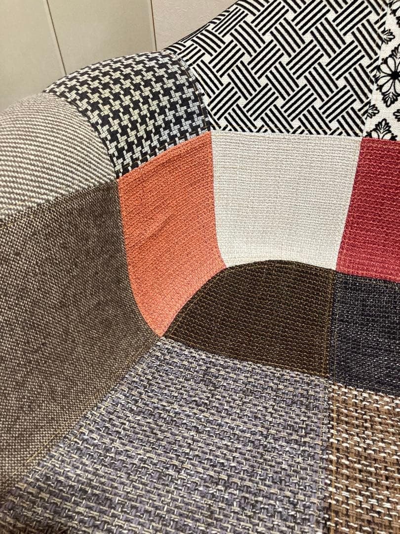 ロッキングチェア　全面パッチワークデザイン