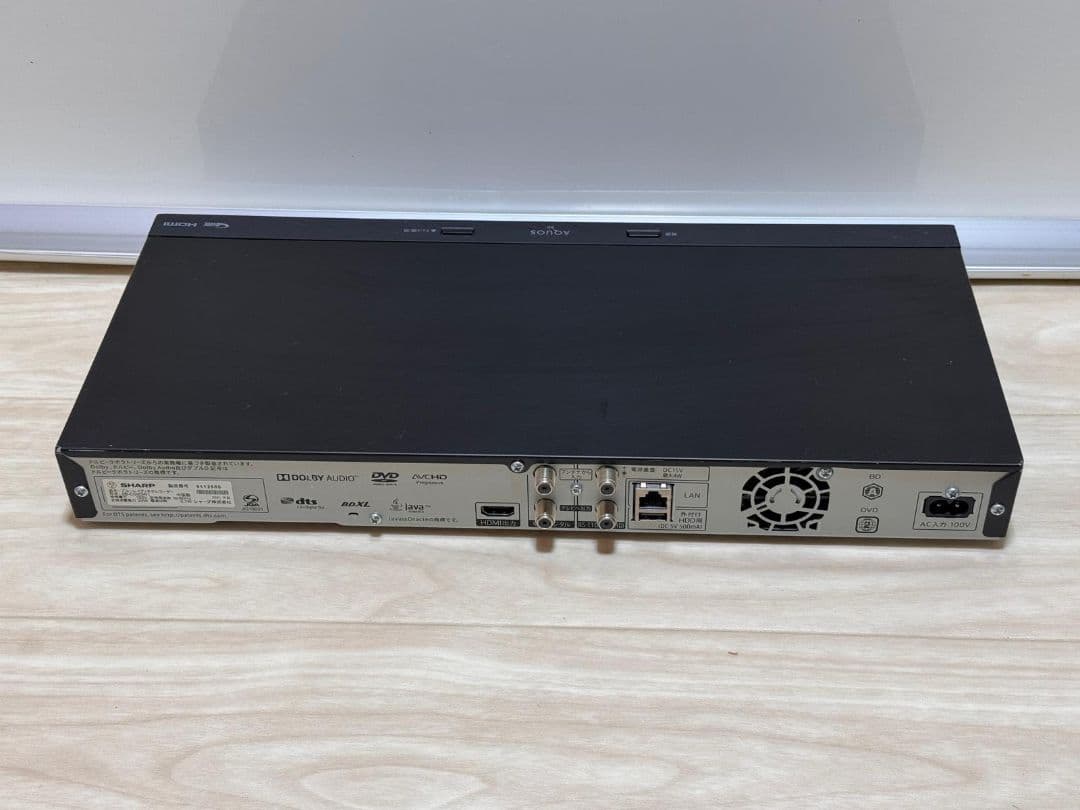 SHARP 2B-C05DW1 2021年製 BDプレーヤー