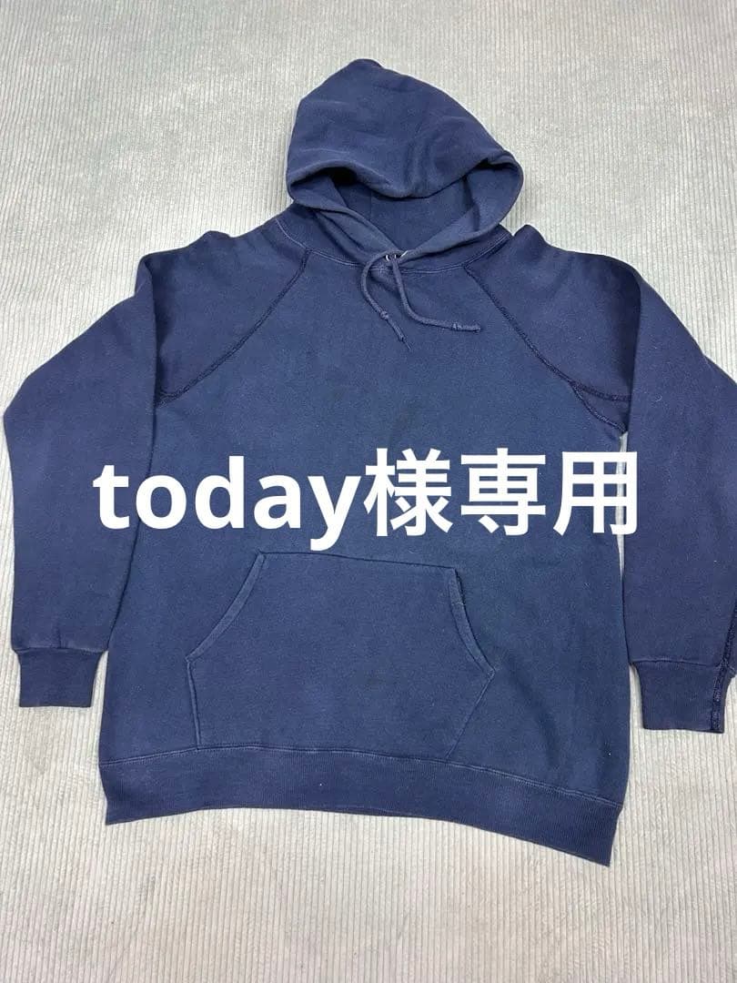 アレンA ネイビー スウェットパーカー ラグランスリーブ ビンテージ