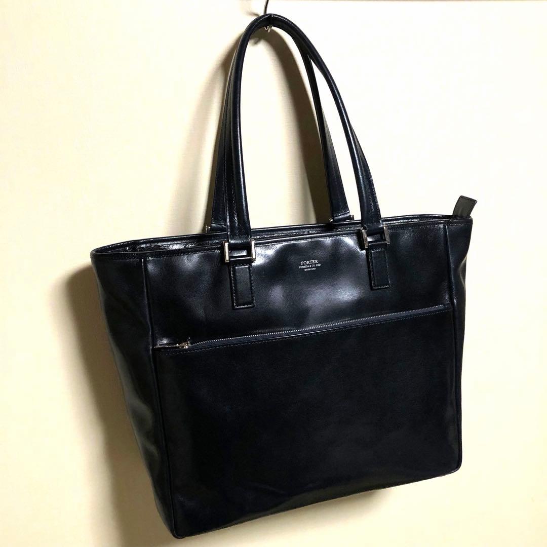 未使用級✨ ポーター クラーク トートバッグ L 黒 オールレザー 吉田カバン
