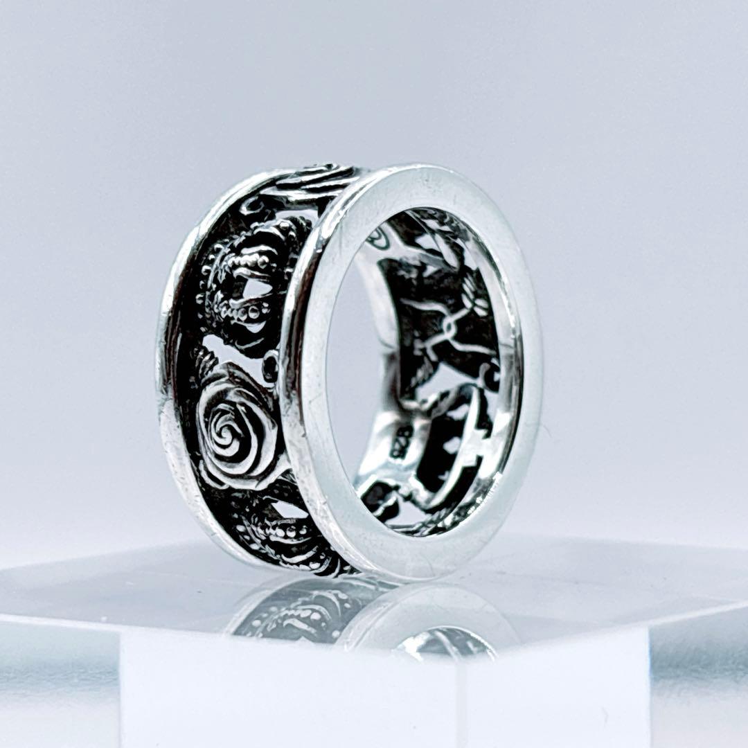 Justin Davis クラウン ローズ 9〜10号 リング シルバー925