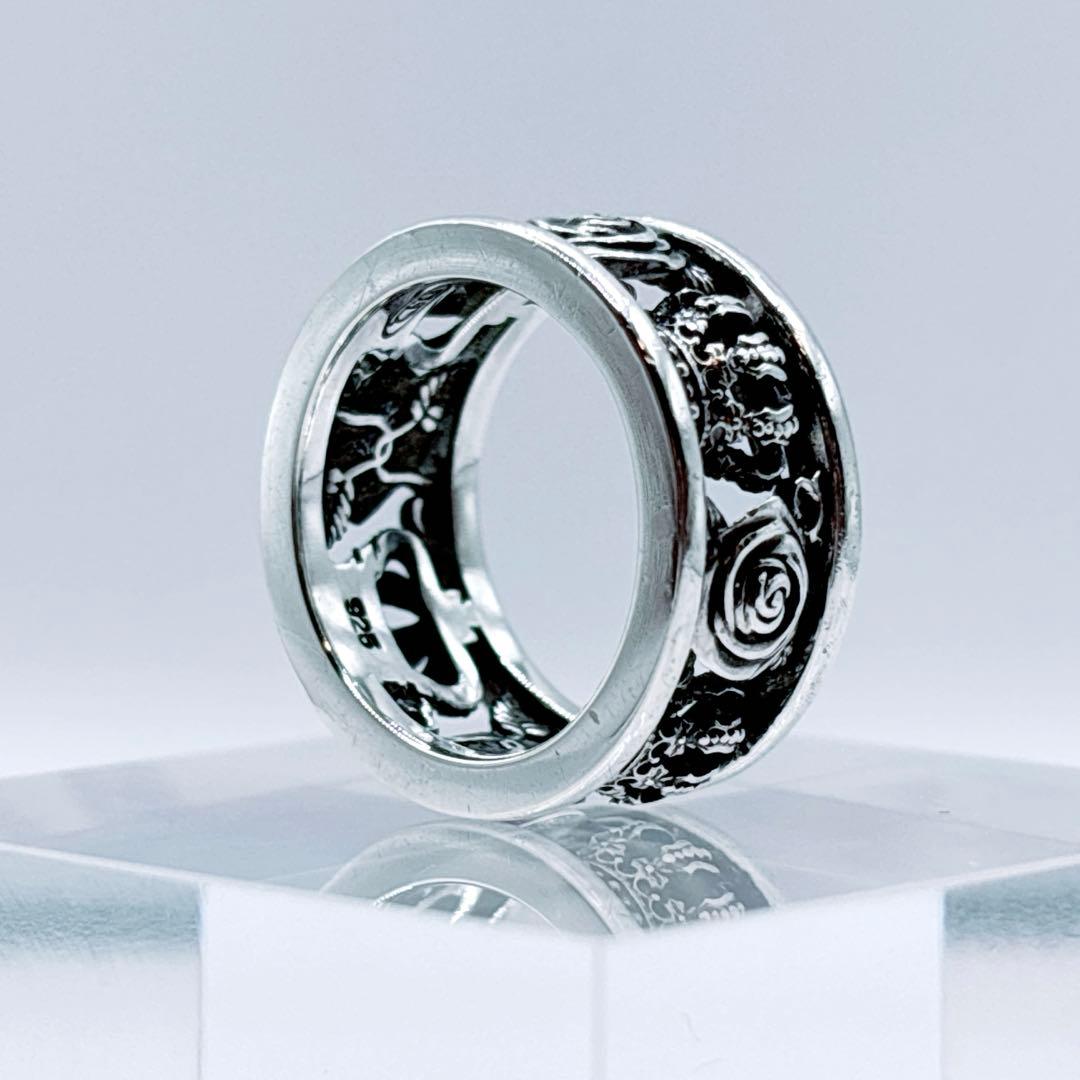 Justin Davis クラウン ローズ 9〜10号 リング シルバー925