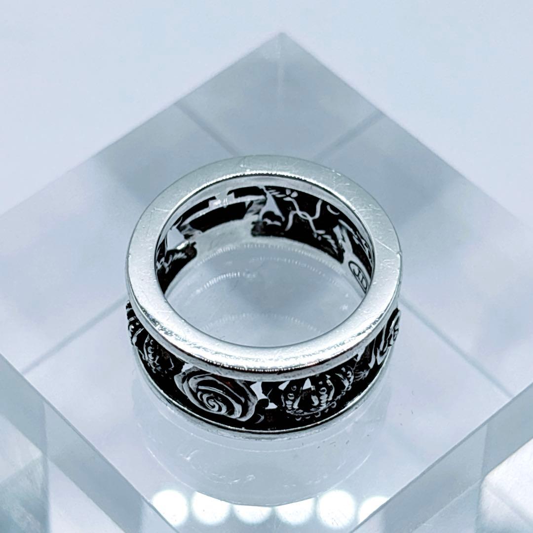 Justin Davis クラウン ローズ 9〜10号 リング シルバー925