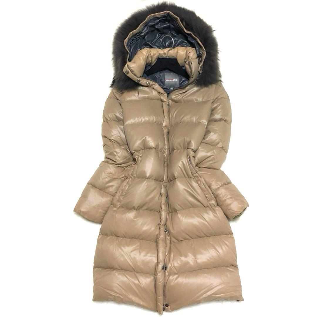 デュベティカ　ダウンコート　デネブ　3WAY　リブ　ラクーンファー　キャメル