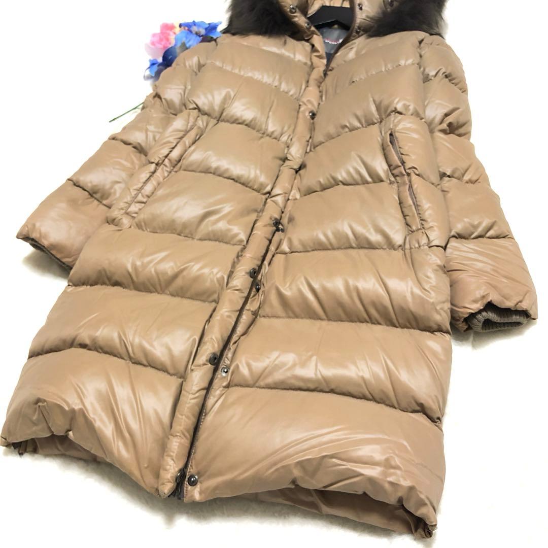 デュベティカ　ダウンコート　デネブ　3WAY　リブ　ラクーンファー　キャメル