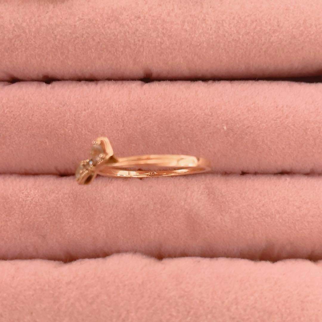 JILL STUART ジルスチュアート　k10 リボン　リング　11号