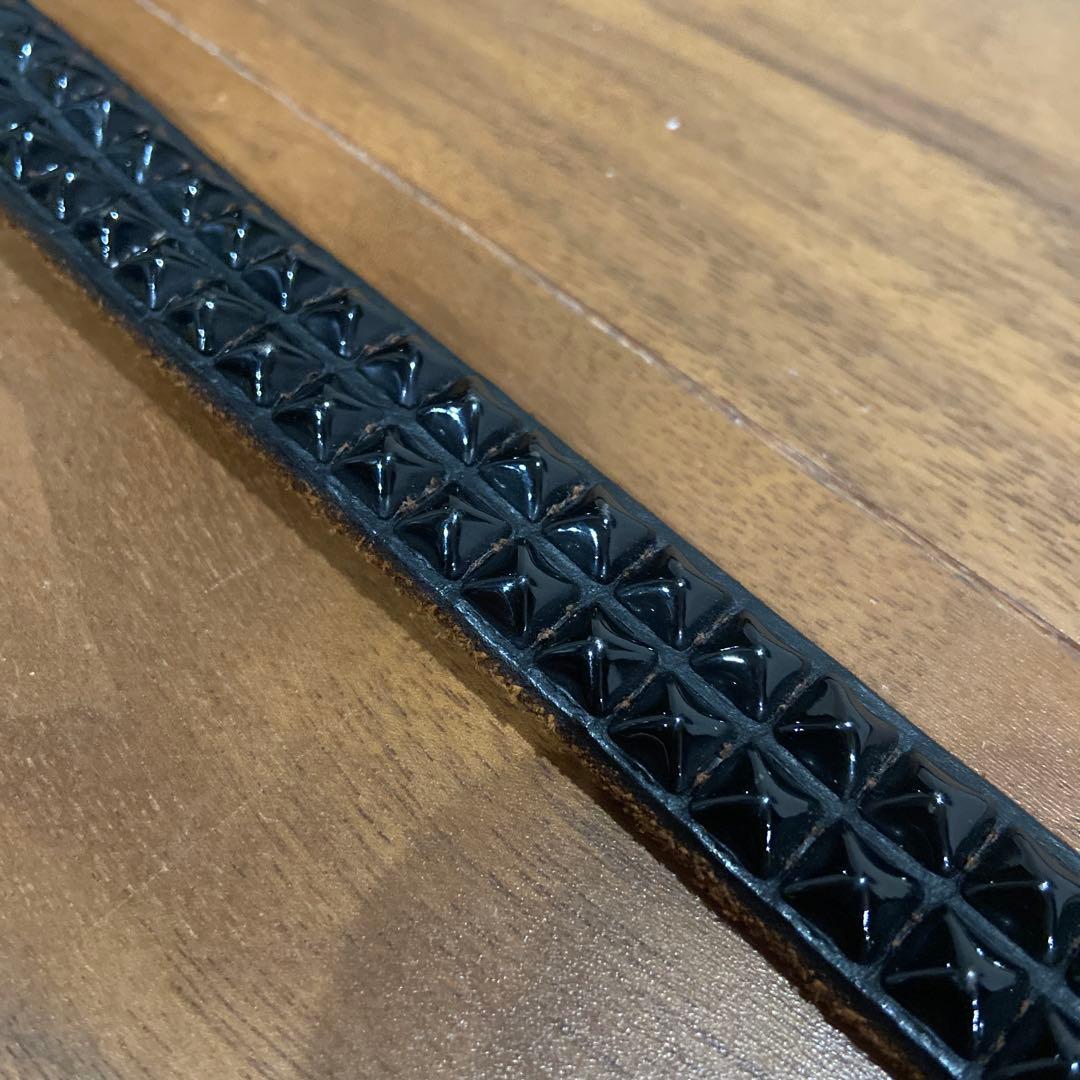 美品ANOTHER HEAVEN×HTC ピラミッドスタッズ ナローベルト 34