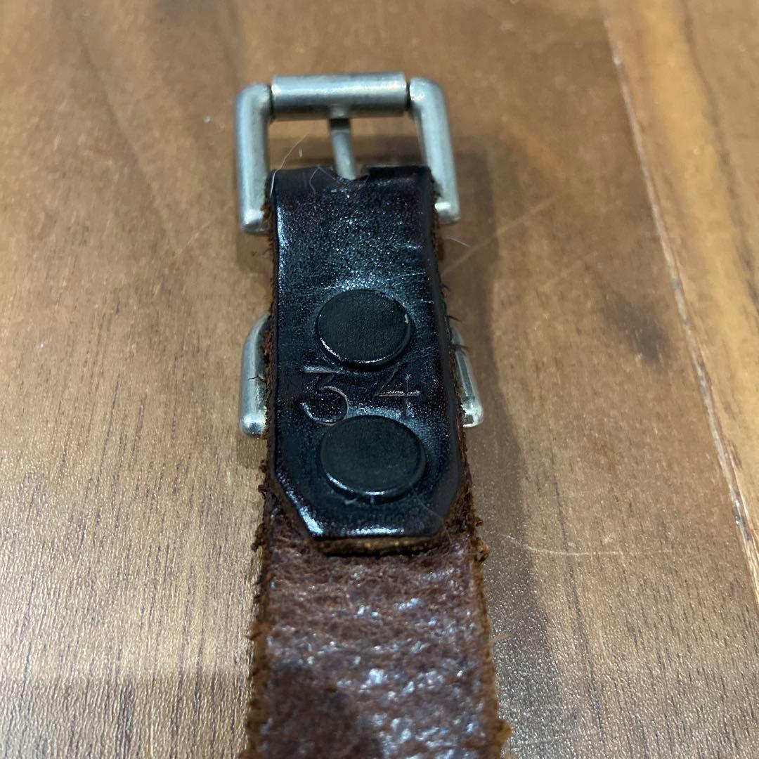 美品ANOTHER HEAVEN×HTC ピラミッドスタッズ ナローベルト 34