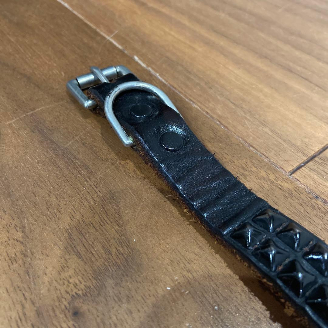 美品ANOTHER HEAVEN×HTC ピラミッドスタッズ ナローベルト 34