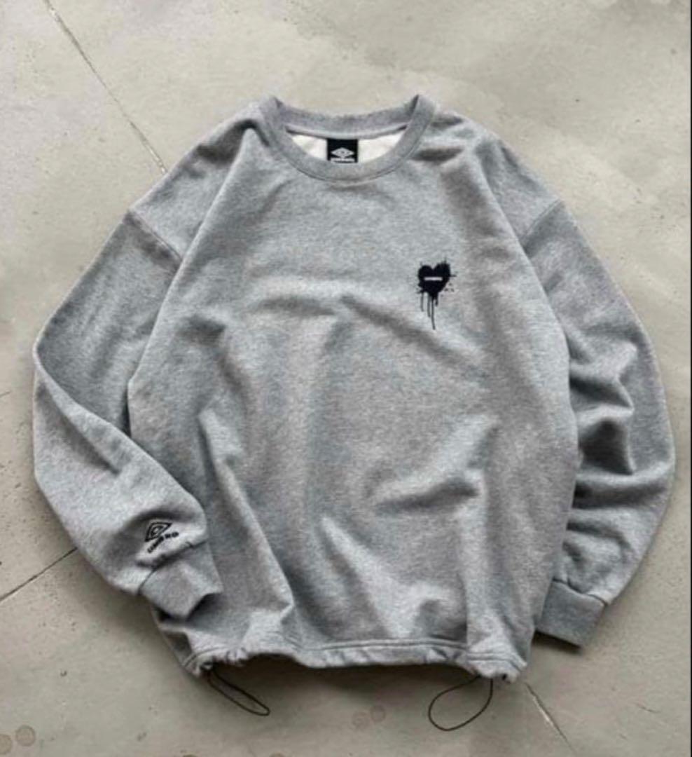 ONCILY UMBRO ハートロゴドローコードスウェット グレー Mサイズ
