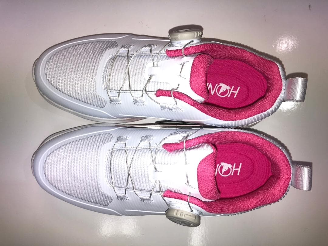 ホンマ ダイヤル式 スパイクレスシューズ U WHITE/PINK 24.5cm