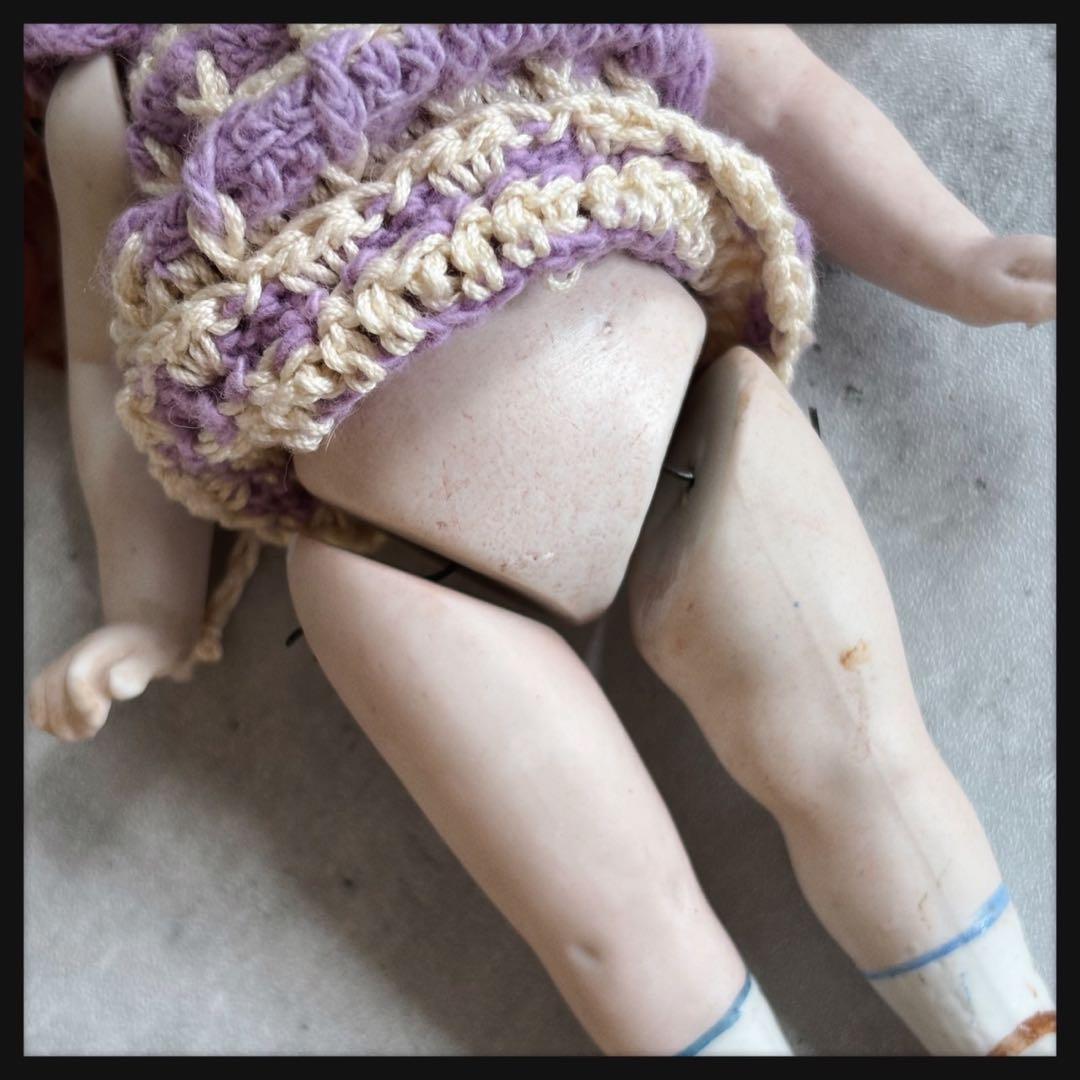 お盆セール　アンティーク 赤毛の女の子オールビスクドール ミニョネット