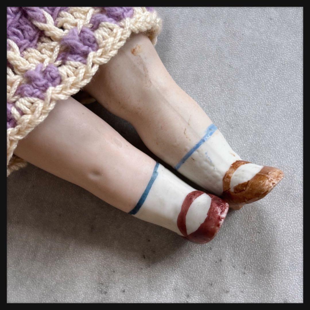 お盆セール　アンティーク 赤毛の女の子オールビスクドール ミニョネット