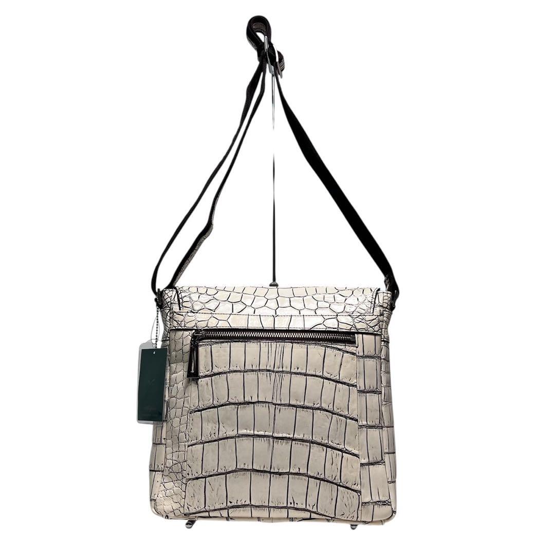 【未使用保管品】JRA認定品・日本製/クロコダイル/目地染め/ショルダーバッグ