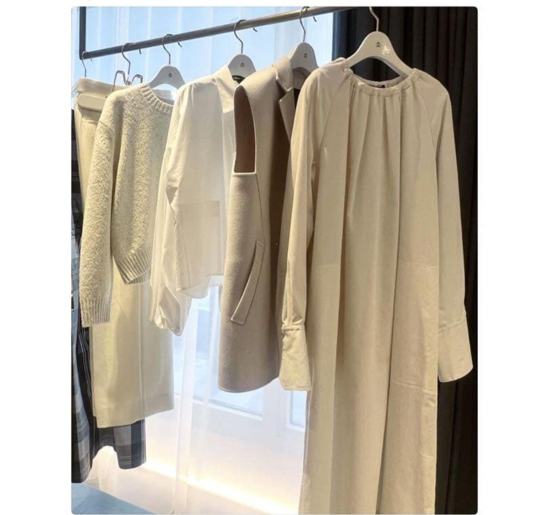 DRAWER ドゥロワー/2024SS ウールシルク　クルーネックニット