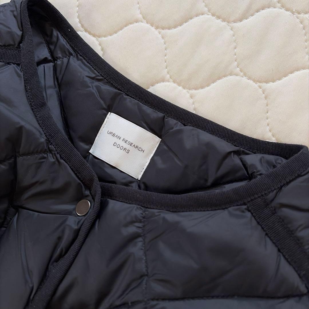 【極美品】アーバンリサーチドアーズ　ライトダウンキルトショートブルゾン ブラック