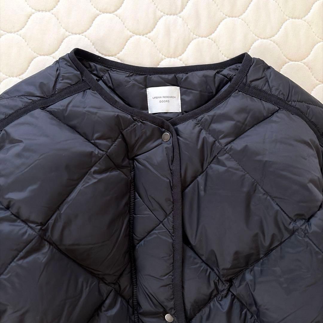 【極美品】アーバンリサーチドアーズ　ライトダウンキルトショートブルゾン ブラック