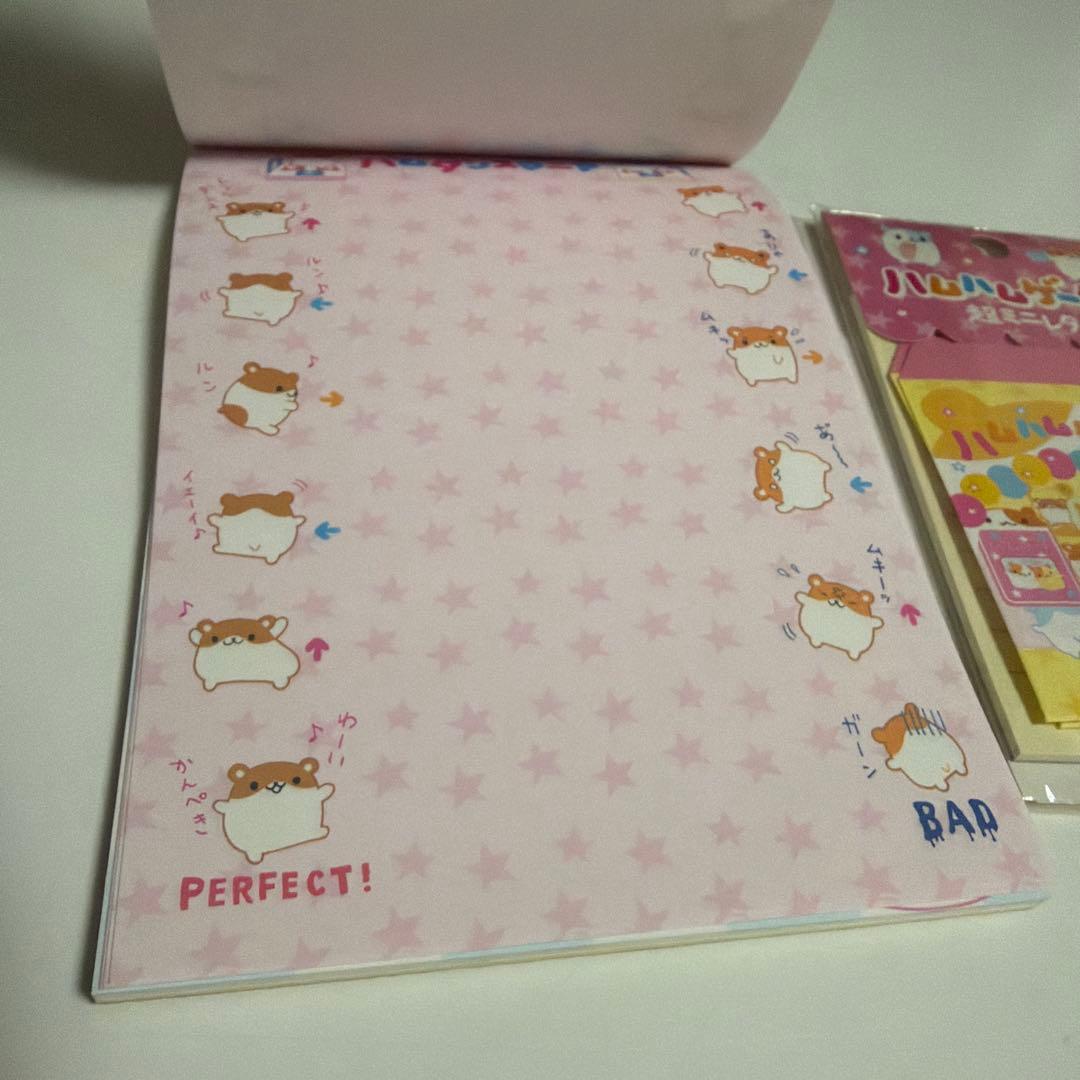 サンエックス 2000年 ハムハムゲーセン　メモ帳　ハムスター　レターセット