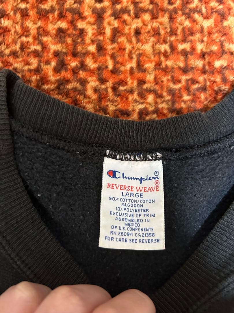 即購入可能❗️90s champion リバースウィーブ　ブラック　黒　無地　目無