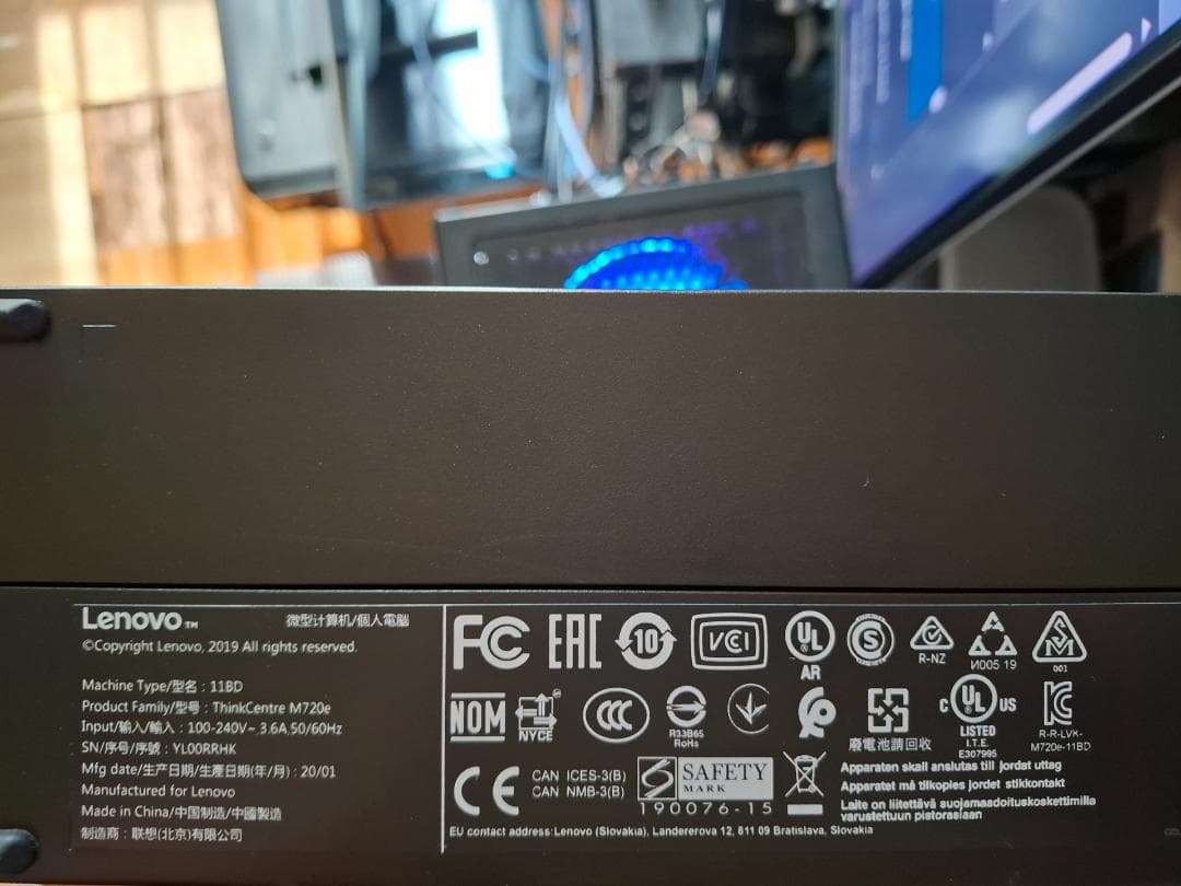 レノボ M720e Win11/ i5-8400/16GB/NVMe500GB