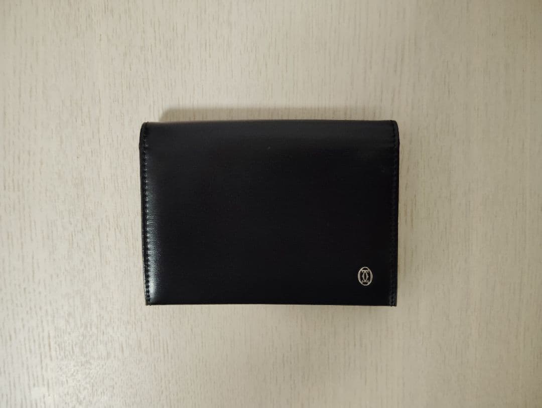 Cartire カルティエ　名刺入れ　カードケース　ブラックレザー
