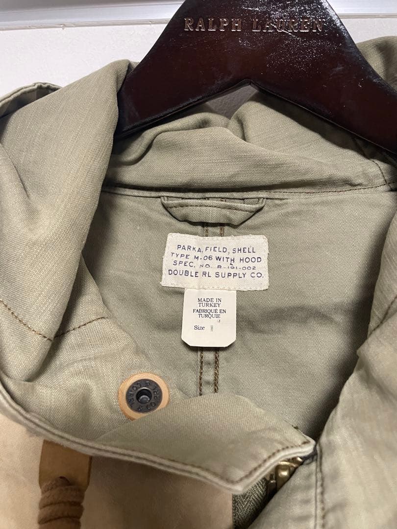 【RRL】レザーヨーク サティーン パーカー M