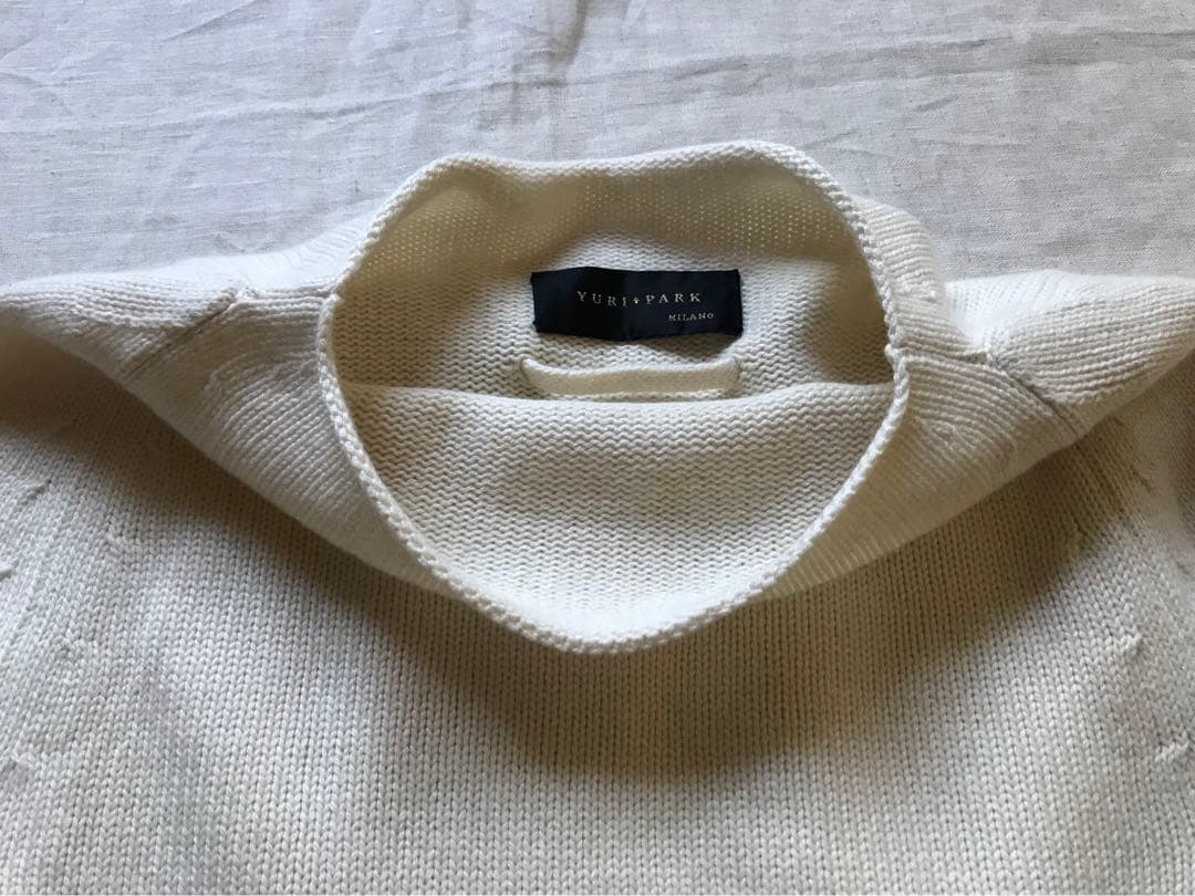 YURIPARK ユリパーク ウール シルク カシミヤ ボトルネックニット
