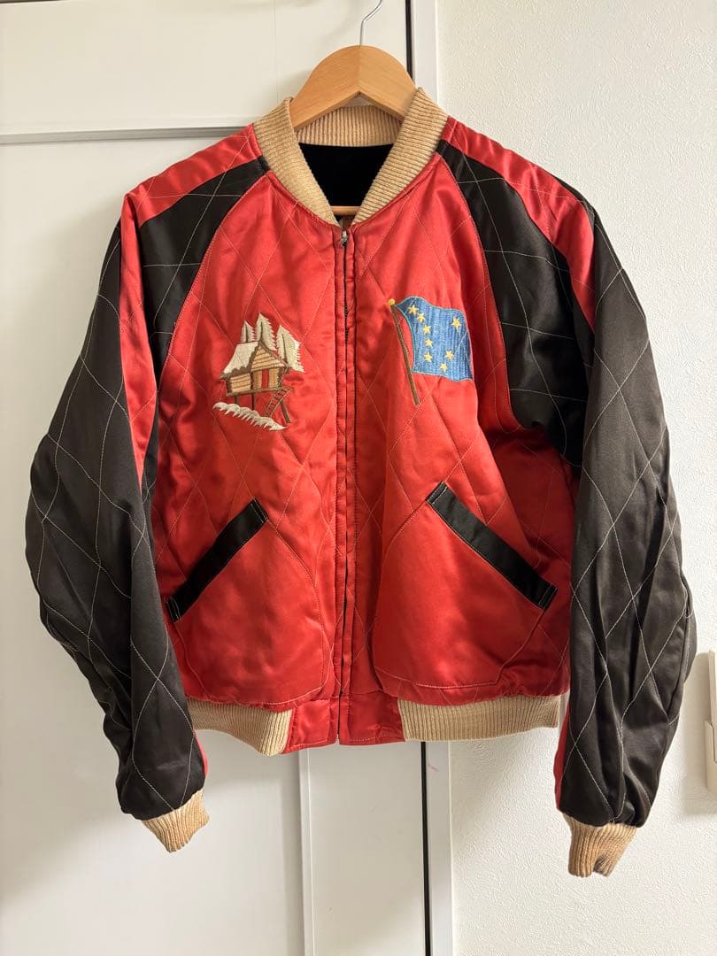 テーラー東洋　スカジャン　アラスカジャン　別珍　M 刺繍