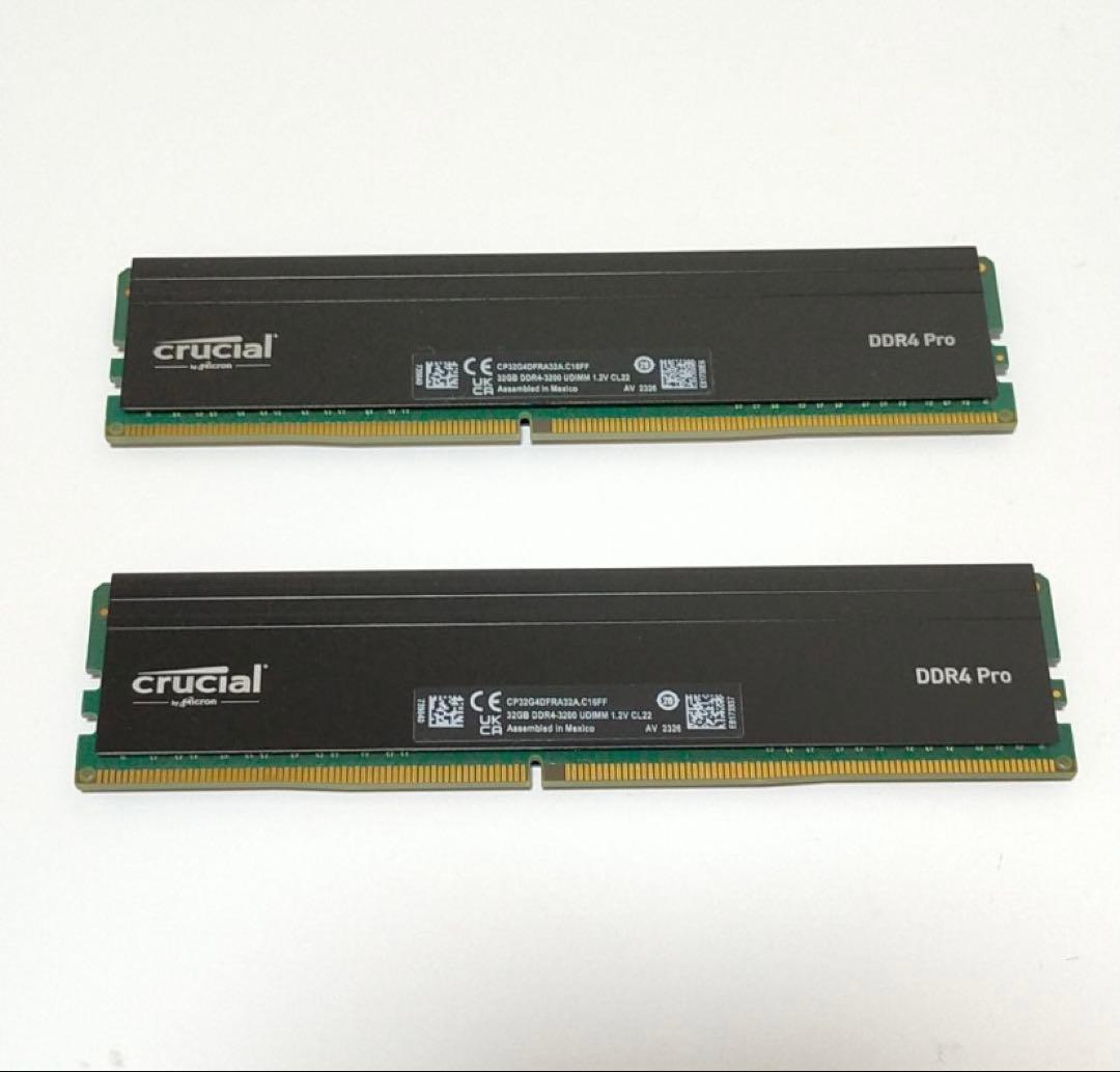 み*。様 crucial DDR4 Pro 64GB メモリ