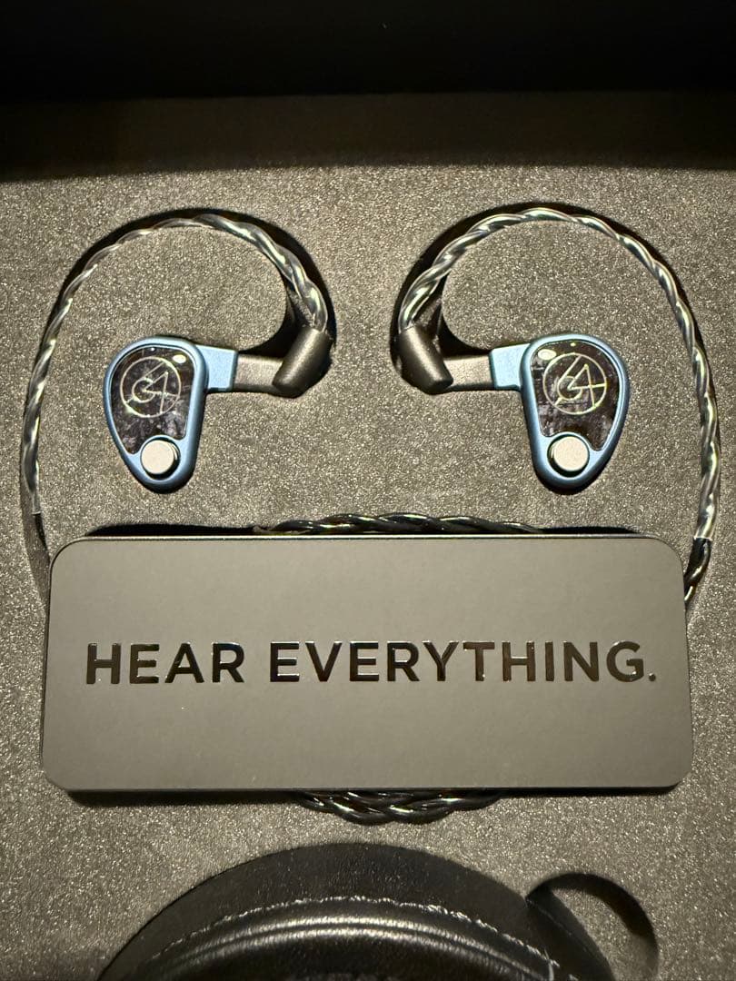 【美品】64 AUDIO U4sリケーブル可能イヤホン ブルー