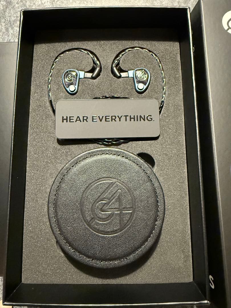 【美品】64 AUDIO U4sリケーブル可能イヤホン ブルー