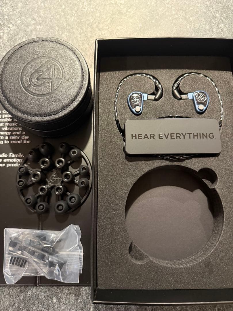 【美品】64 AUDIO U4sリケーブル可能イヤホン ブルー