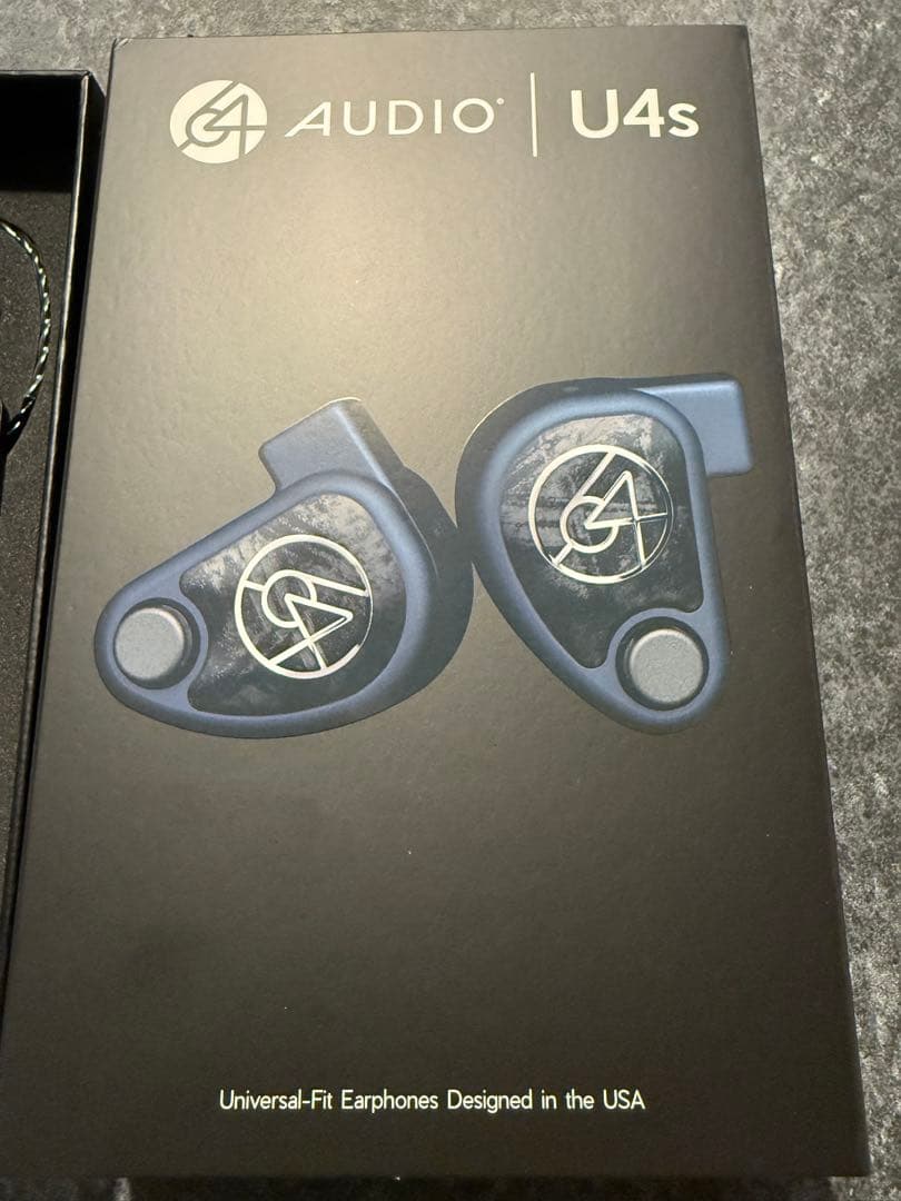 【美品】64 AUDIO U4sリケーブル可能イヤホン ブルー