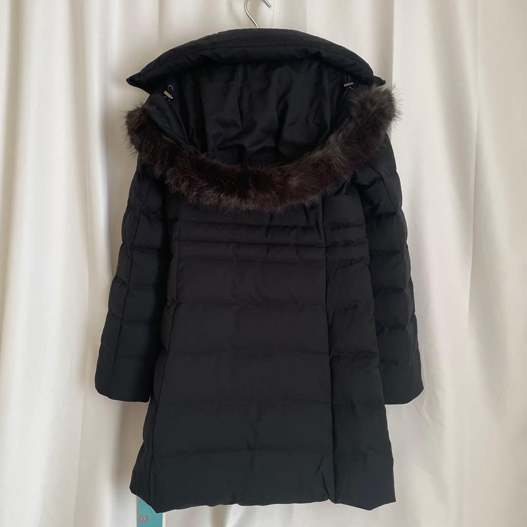 「西川ダウン(R)」ナノユニバース　サージロングダウン　ブラック　サイズL