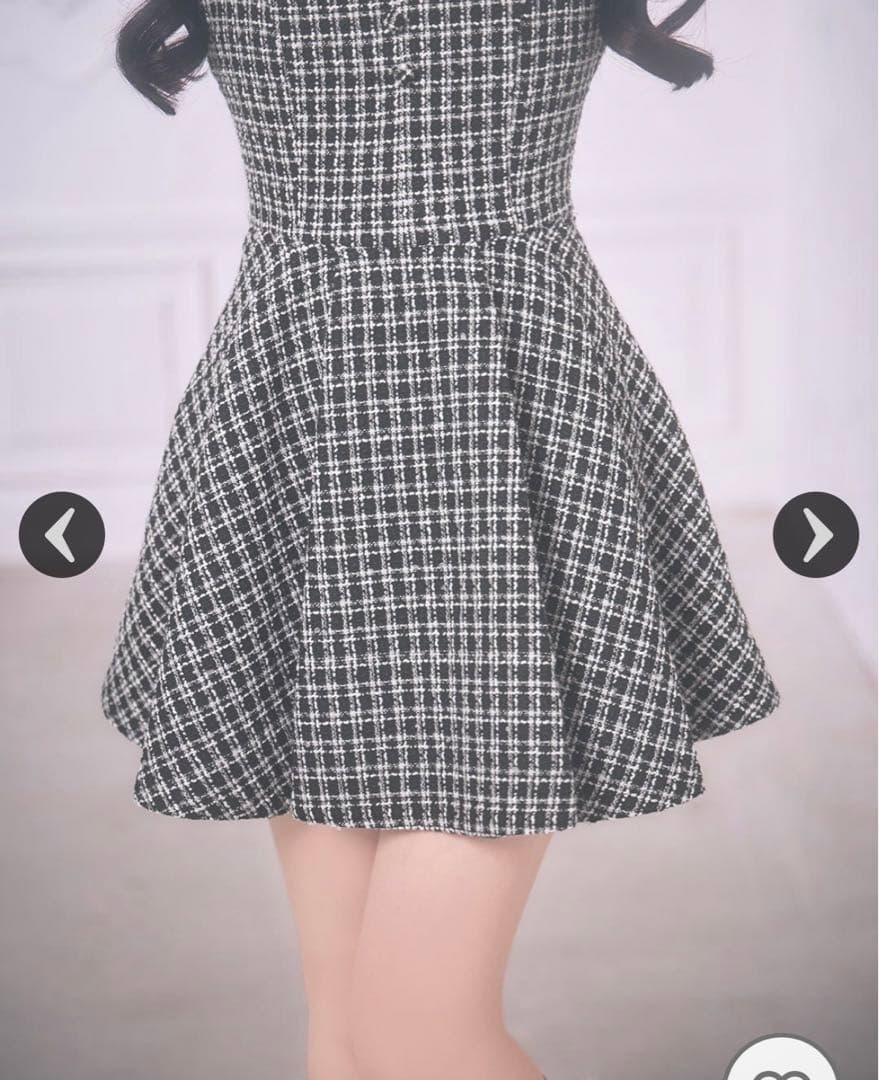 ｍｉｃｈｅｌｌＭａｃａｒｏｎ　フェザーツイードニットセットワンピース