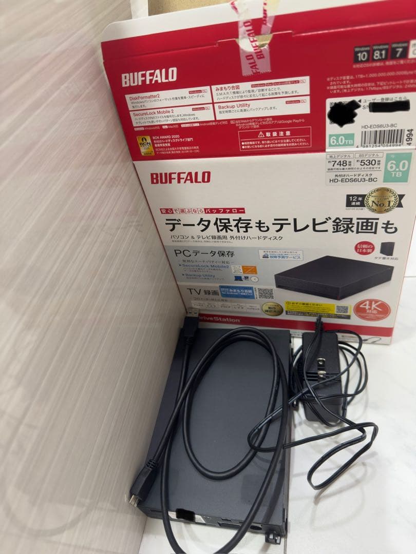 k*i様 HD-EDD6U3-BC 6TB USB3.0接続HDD