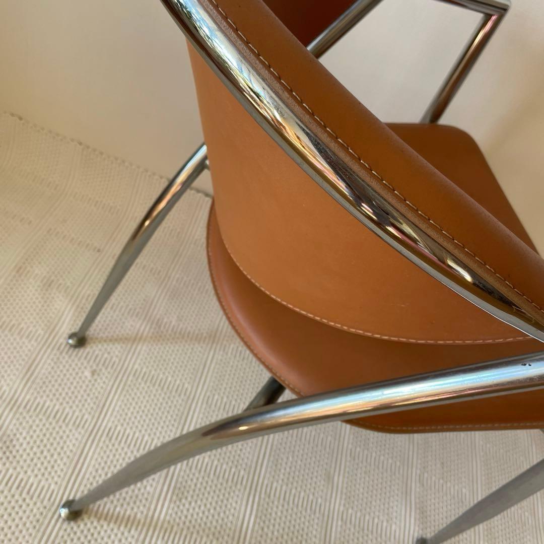 【最終セール】CALLIGARIS カリガリス レザー アーム ダイニングチェア