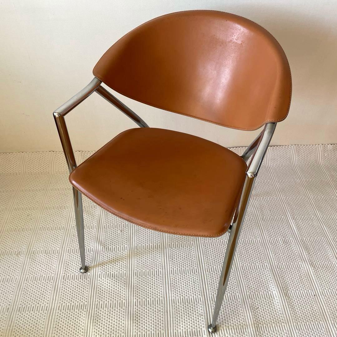【最終セール】CALLIGARIS カリガリス レザー アーム ダイニングチェア