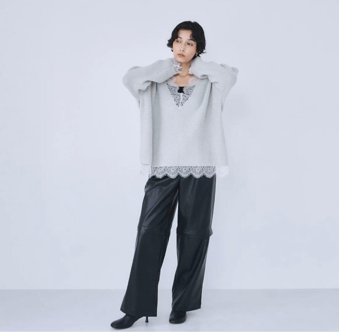 SeeRoomlynn Eye Lash Laceニットトップス