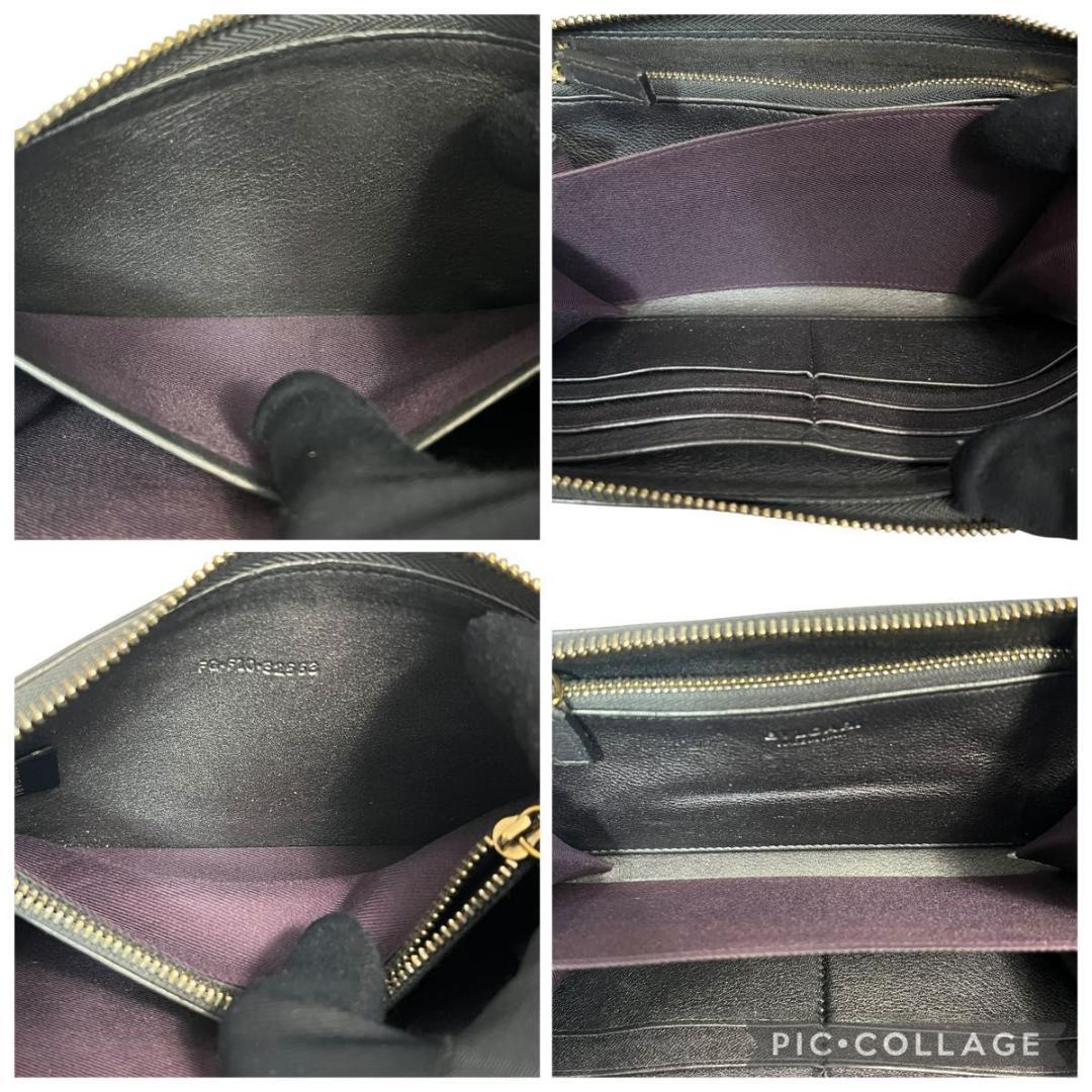 美品　ブルガリ　長財布 ソティリオ コレツィオーネ レザー ラウンドファスナー