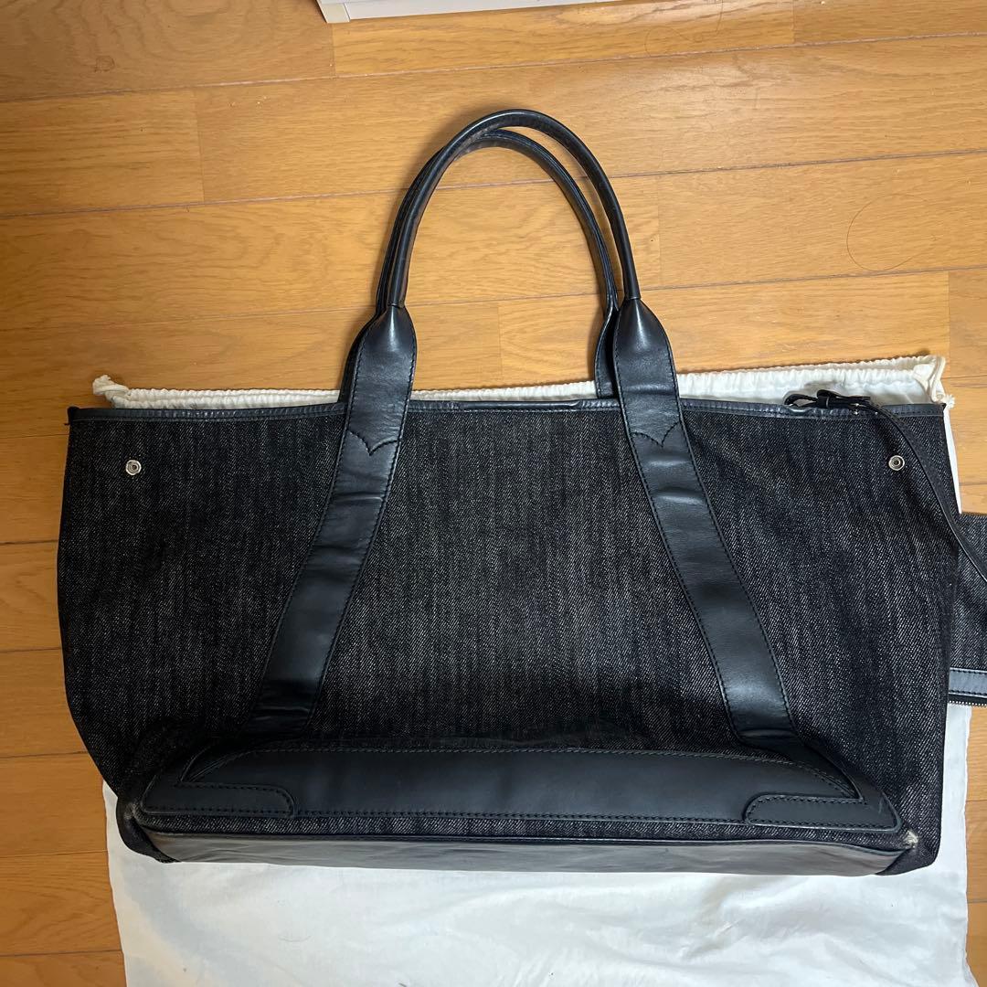 バレンシアガ ネイビーカバス　L ブラックデニム