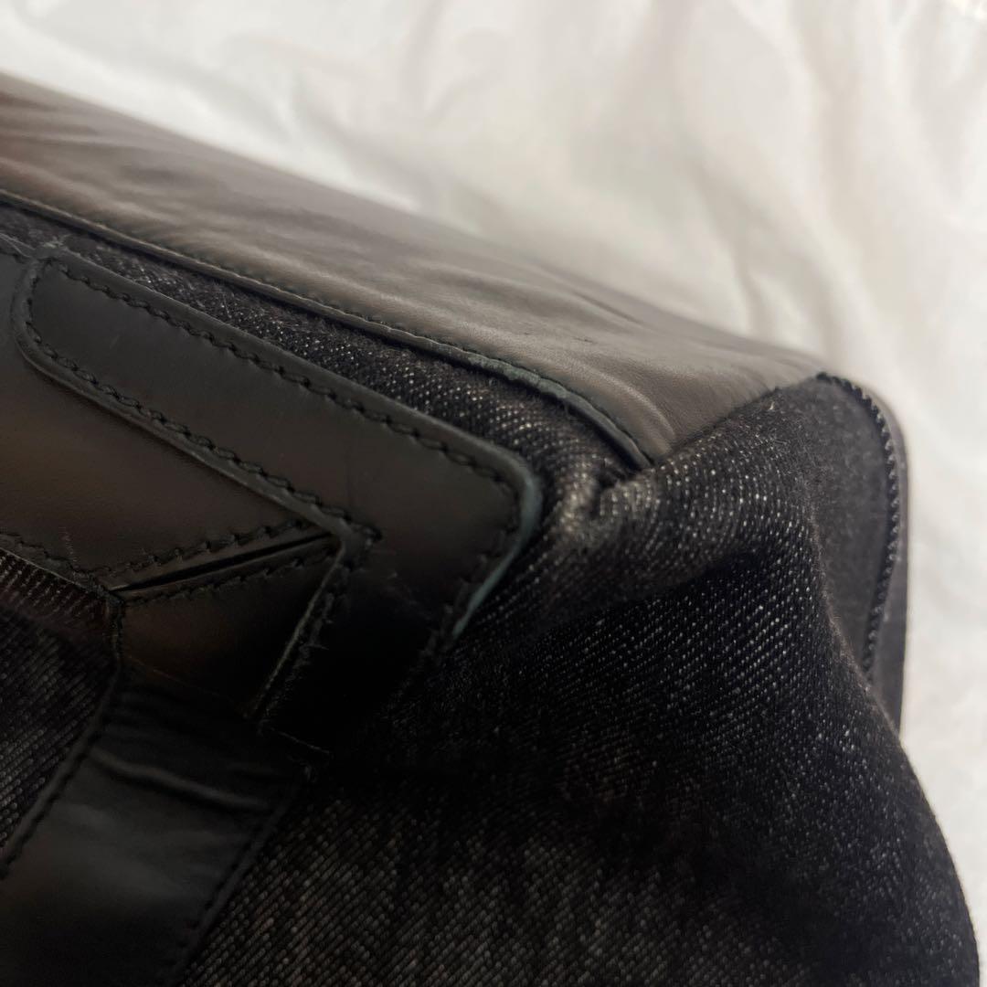 バレンシアガ ネイビーカバス　L ブラックデニム