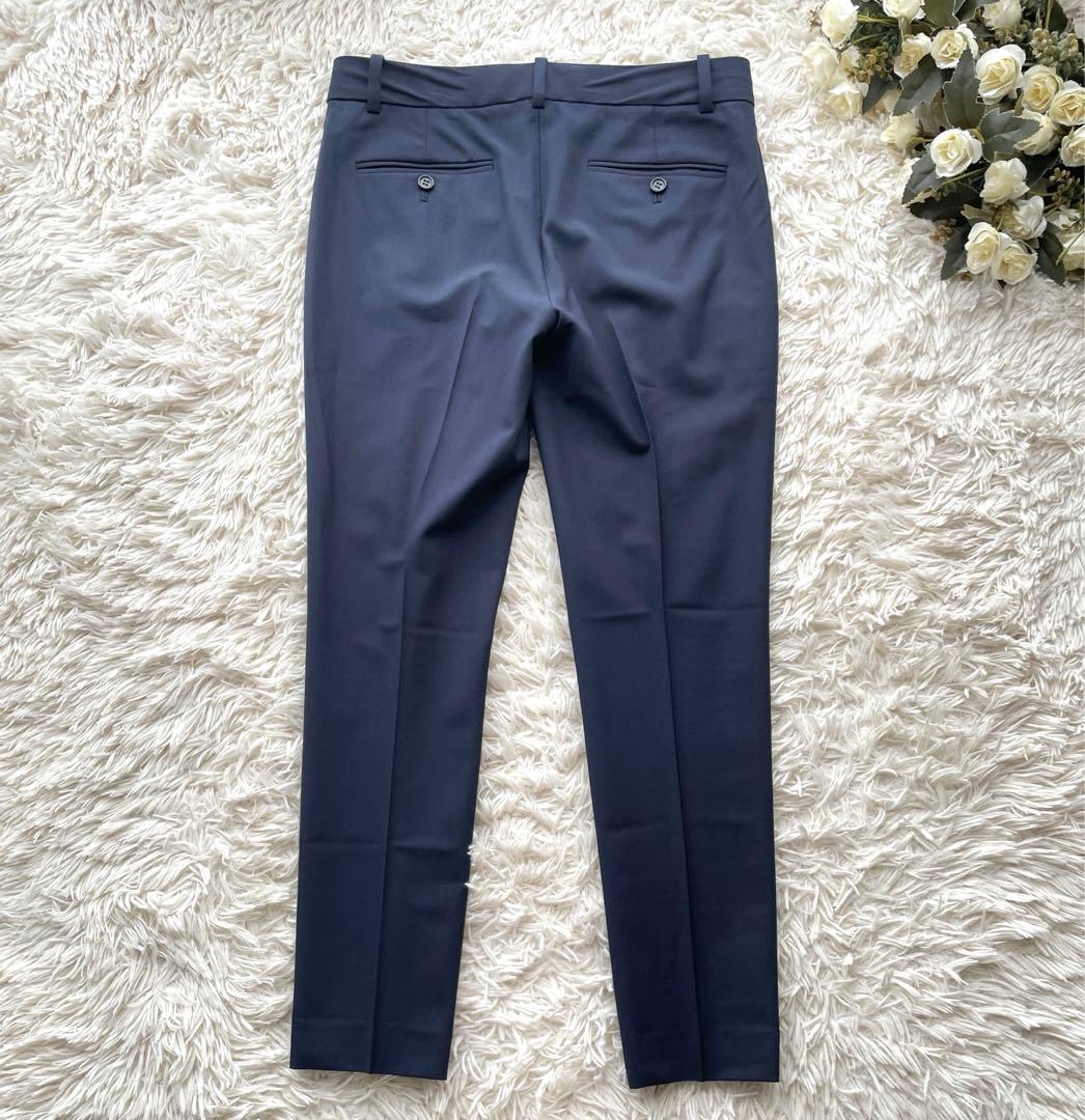 【専用Theory】パンツスーツ ノーカラージャケット ストレッチ ネイビーM