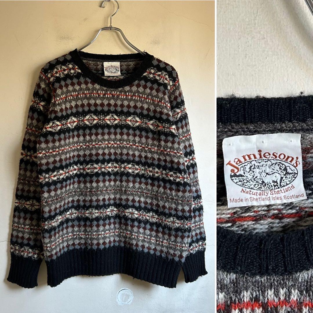 スコットランド製 JAMIESON'S フェアアイルニット ジャミーソンズ
