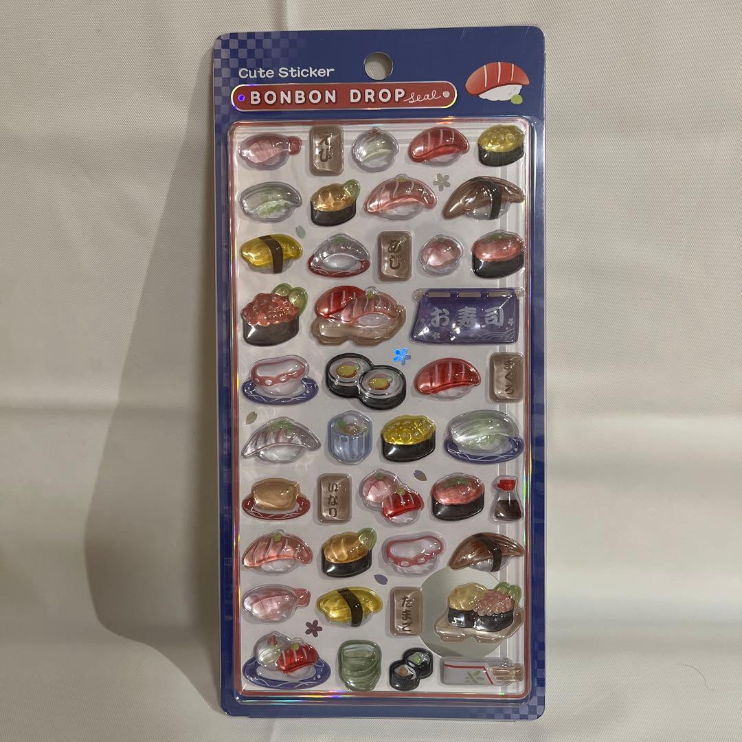 ボンボンドロップシール　6枚セット　和柄