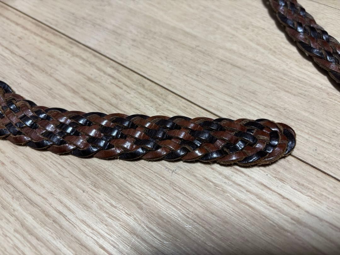 White house Cox レザーメッシュベルト